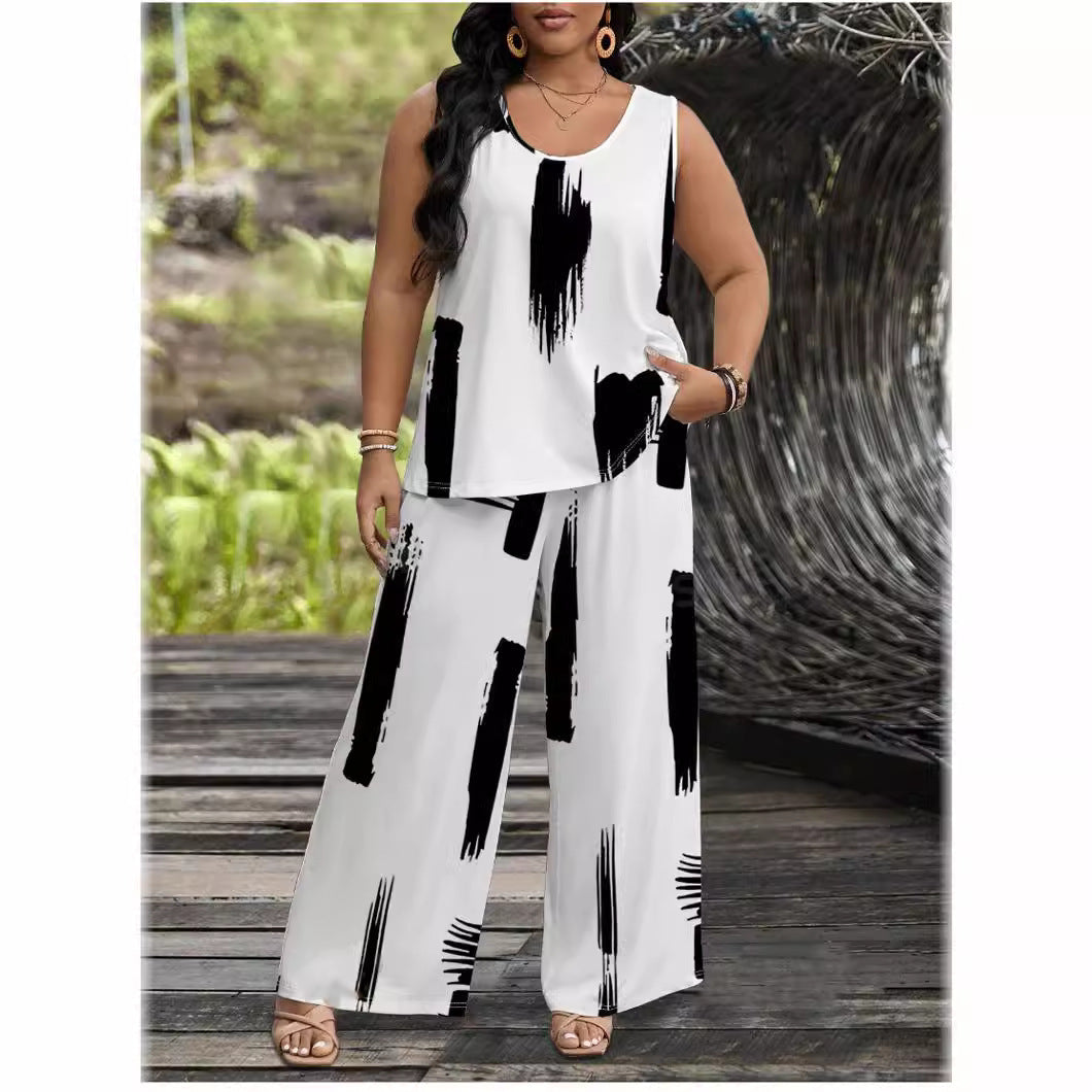 Fashion Personality Fashion Wide Leg Pants Women's Suit