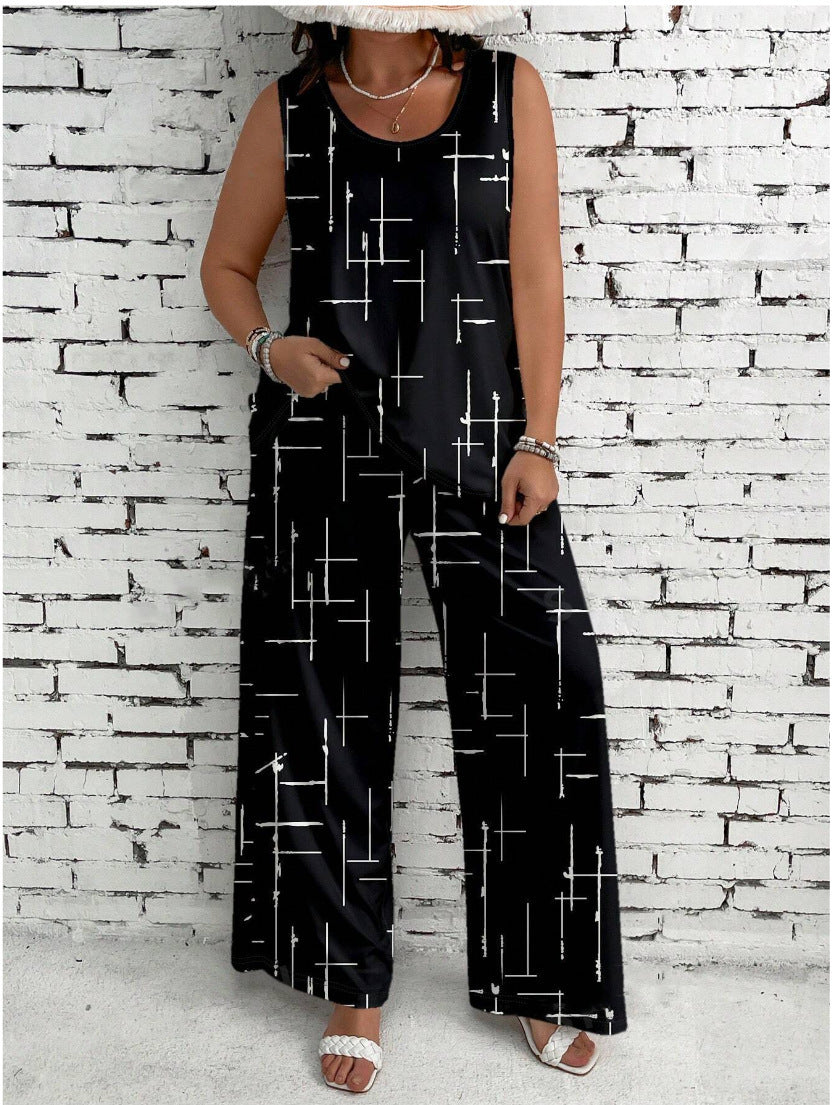 Fashion Personality Fashion Wide Leg Pants Women's Suit