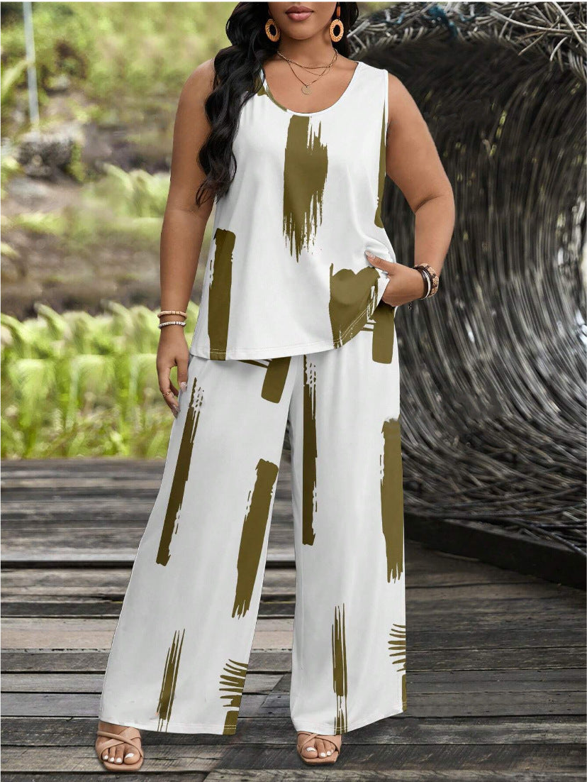 Fashion Personality Fashion Wide Leg Pants Women's Suit