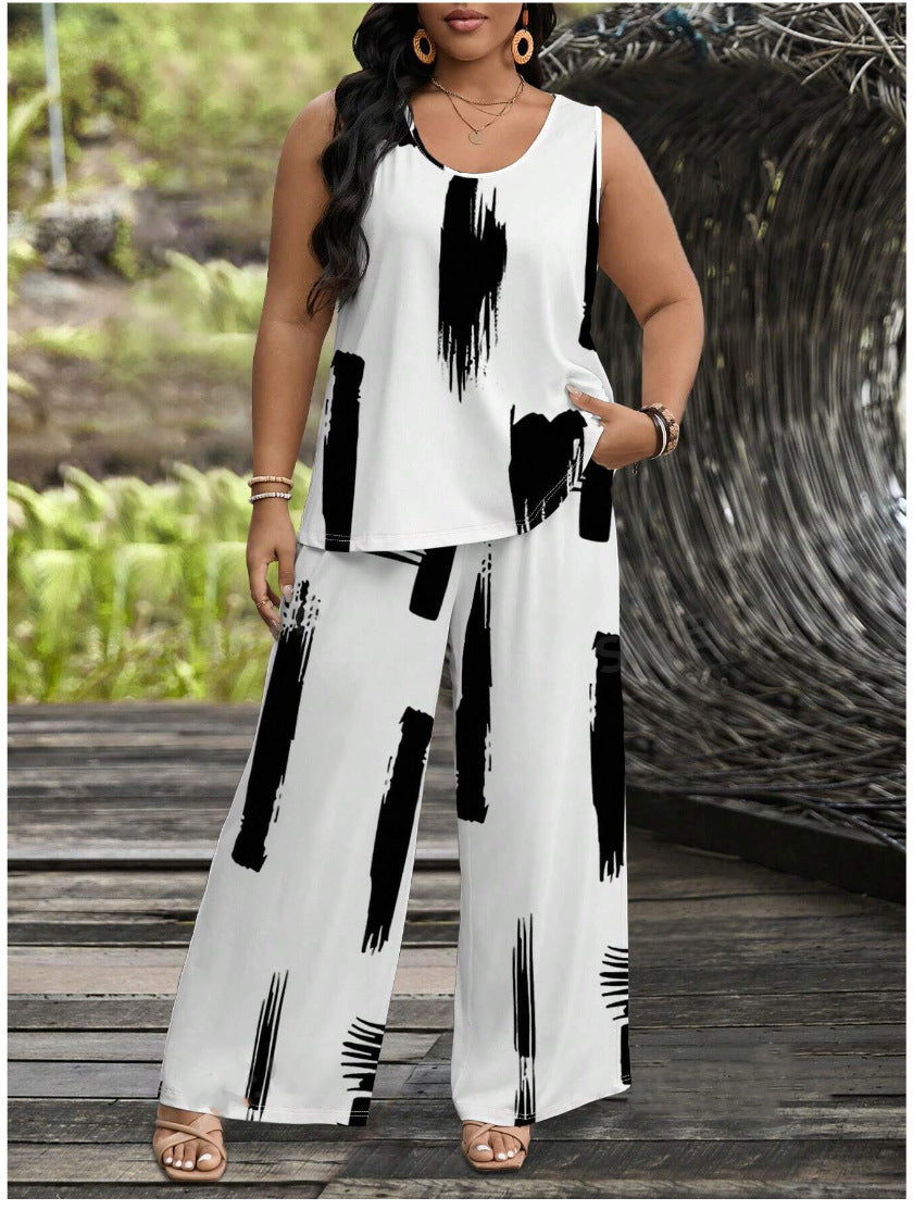 Fashion Personality Fashion Wide Leg Pants Women's Suit