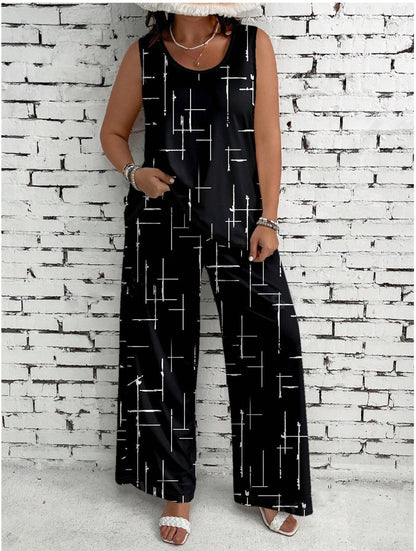 Fashion Personality Fashion Wide Leg Pants Women's Suit