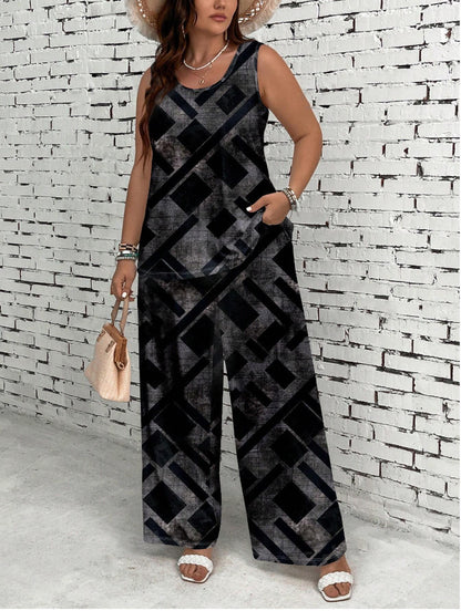 Fashion Personality Fashion Wide Leg Pants Women's Suit